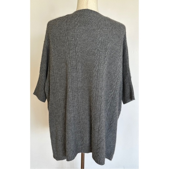 Cynthia Rowley Cashmere Gray Sweater Oversized Short Sleeve XS/S - Picture 6 of 15